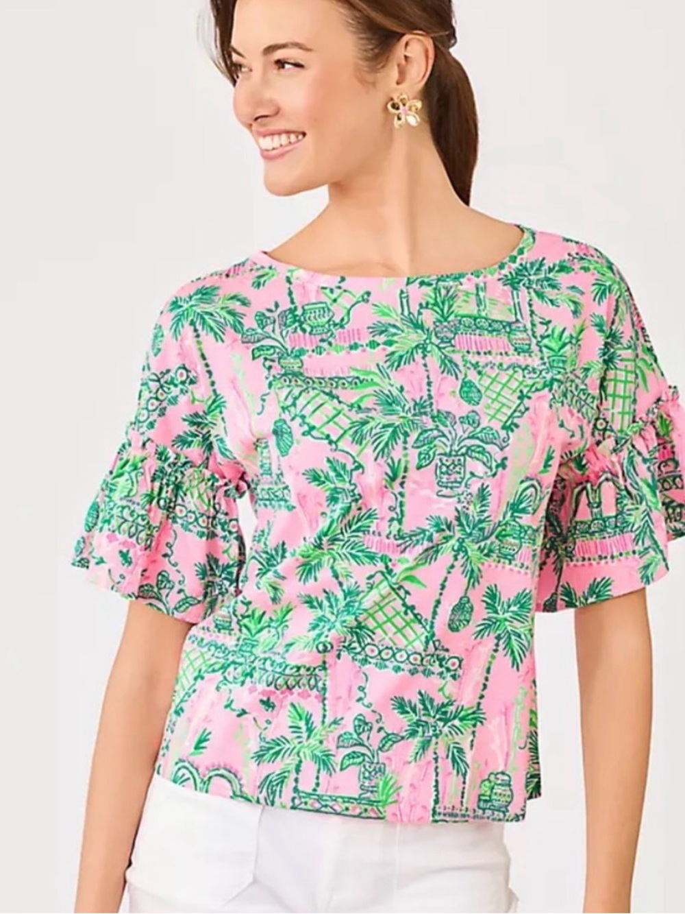NWT XL Ziva top Lilly Pulitzer mandevilla baby Always Worth It rare pattern.